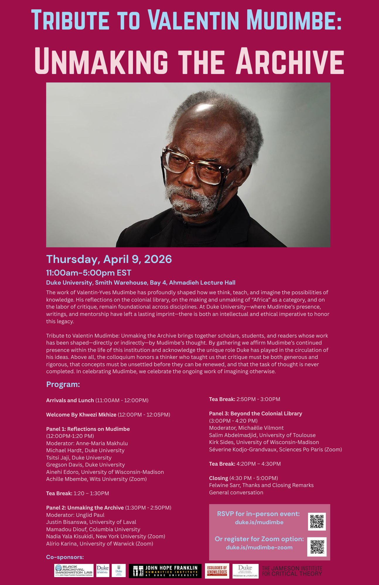 affiche mudimbe duke